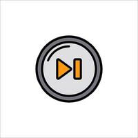 Play button icon in a white background vector