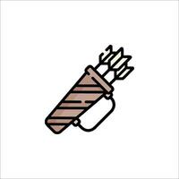 A drawing of a torch with two arrows vector