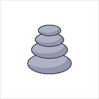 A stack of stones icon in a flat style vector