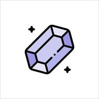 A purple cube icon on a white background vector