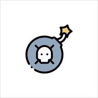 A bomb with a skull on it vector