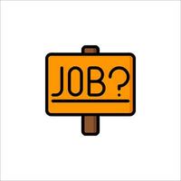 A job sign with the word job on it vector