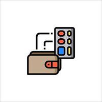 A wallet with a remote control icon vector