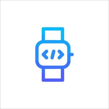 un reloj con un código símbolo en eso vector