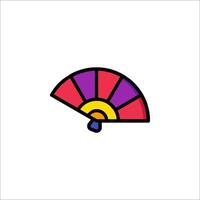 A colorful fan icon on a white background vector
