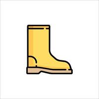 A yellow rubber boot icon on a white background vector