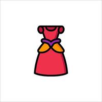 Dress icon in a line style on a white background vector