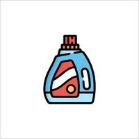A bottle of detergent on a white background vector