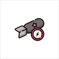 A bomb icon with a clock on top vector