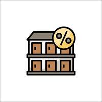 A house with a sign that says sale vector