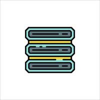 A stack of computer hardware icon vector