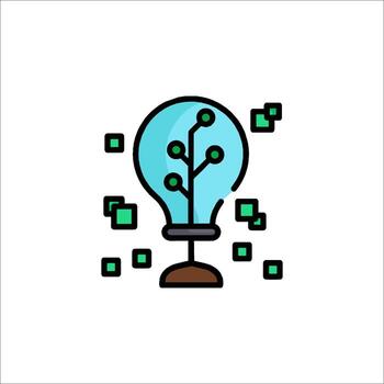 A light bulb with a tree inside it vector