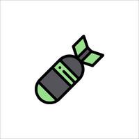 A bomb icon in a flat style vector