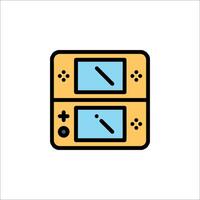A game console icon with two controllers vector