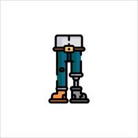 A pixel style illustration of a pair of pants vector