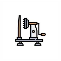 A machine with a knife on top of it vector
