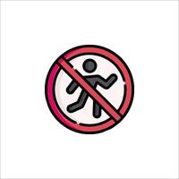 No running sign icon illustration vector