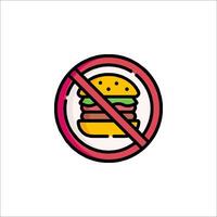 No burger sign icon illustration vector