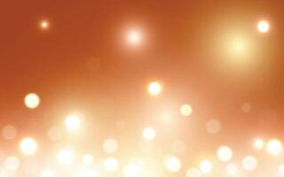 Golden Warm Bokeh Lights Background. Soft Glow and Blurred Abstract Effect. Backgrounds decoration vector