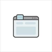 A web browser icon on a white background vector