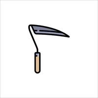 A black and white drawing of a tool with a knife vector