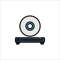A dvd player on top of a stand vector
