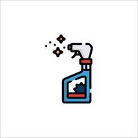 A bottle of cleaning spray with a sprayer on top vector