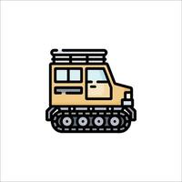 A small vehicle with a roof rack on it vector