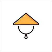 A hat with a red ribbon on it vector