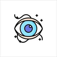 An eye icon with a star in the middle vector