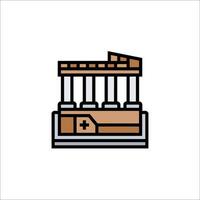 The parthenon icon illustration vector