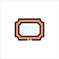 A flat icon of a frame with a blank space vector