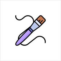 A paintbrush with a string attached to it vector