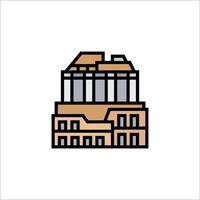 An icon of a building with a window vector