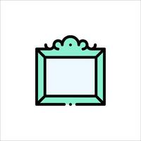 A green frame with a white background vector