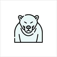 A bear icon with a face on it vector