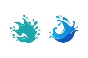 Abstract Digital Water Splash Design with Teal and Blue Colors on a White Background, Representing Purity, Motion, and Dynamic Energy vector