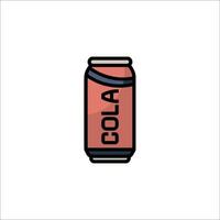 A can of cola on a white background vector