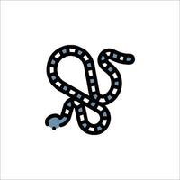 A snake is shown in a line on a white background vector