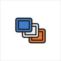 A logo for a company that makes computer monitors vector