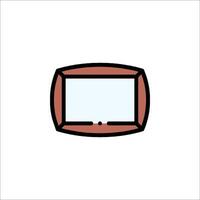 A small rectangular object with a white background vector