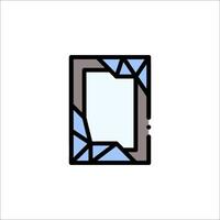 A square frame with a blue and white border vector