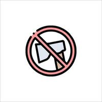 A no axe sign on a white background vector