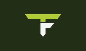 TF or FT monogram log design vector