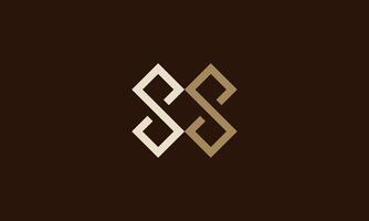 SS monogram sharp logo design vector