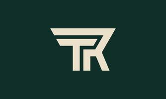 TR monogram logo design vector