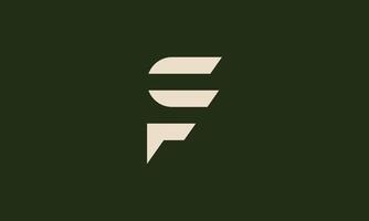 SF or FS minimalistic monogram logo design vector