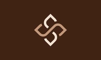 SS flower monogram logo design vector