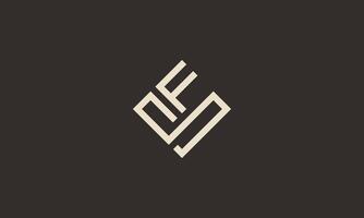 SF or FS monogram logo vector