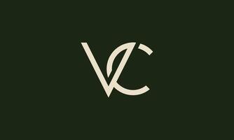 VC initial monogram logo design vector